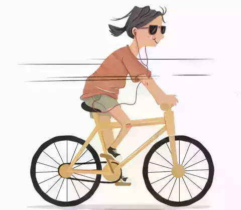 Ivana riding a bicycle